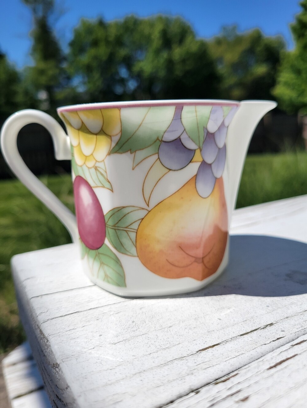 Villeroy & Boch Gallo Frutteto Bone China Creamer Germany 1990's Pretty! - Picture 3 of 12